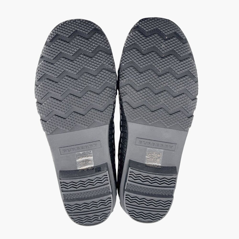 Burberry Freddie Over The Knee Rain Boots EU 37 US 7 Black Rubber Beige Check - Picture 15 of 16